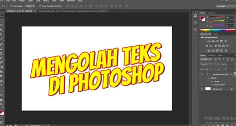 Cara Mengedit Tulisan Di Foto Menggunakan Photoshop Opoto Org