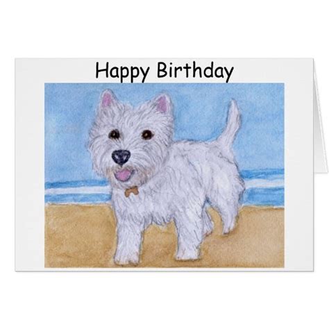 Westie Birthday Card Wife Husband Friend