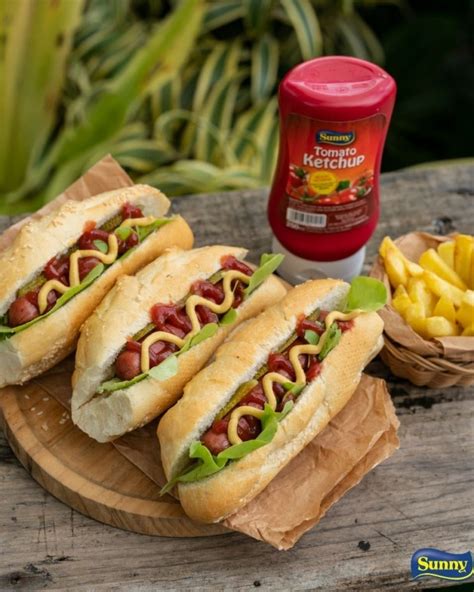 Mauritian Style Hot Dog With Sunnys Squeeze Ketchup Sunny Food Canners