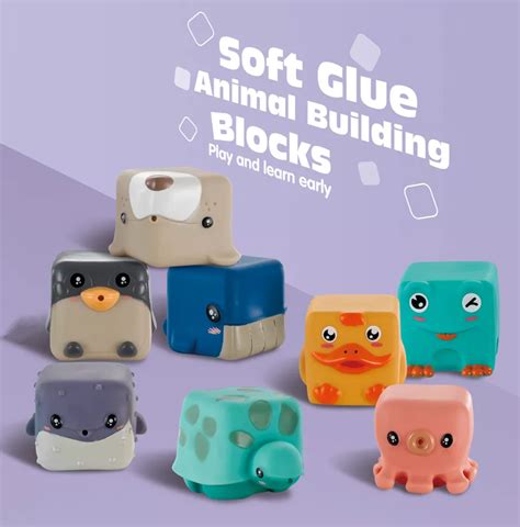 Buy Animal Shaped Baby Soft Blocks - 8 pieces Online - Educational Toys ...