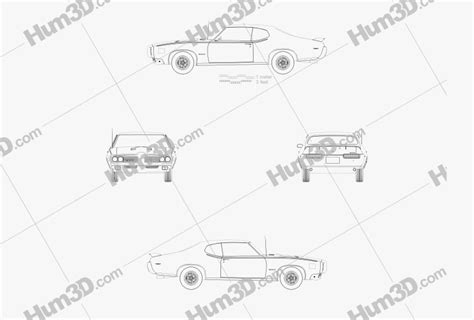 Pontiac Gto The Judge Hardtop Coupe Blueprint Dmodels