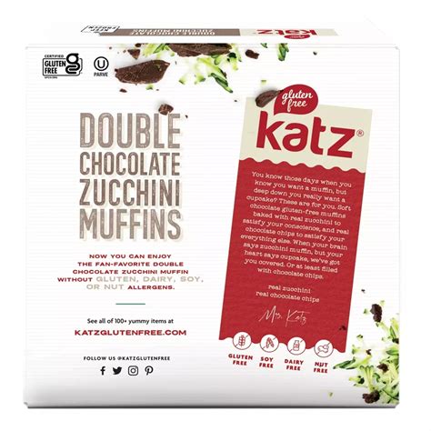 Katz Gluten Free Double Chocolate Zucchini Muffins - Shop Desserts ...