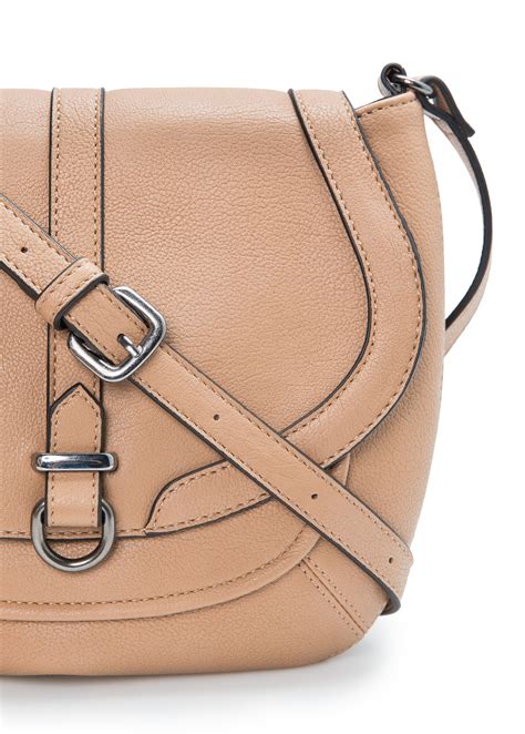 Lyst Mango Cross Body Flap Bag In Natural