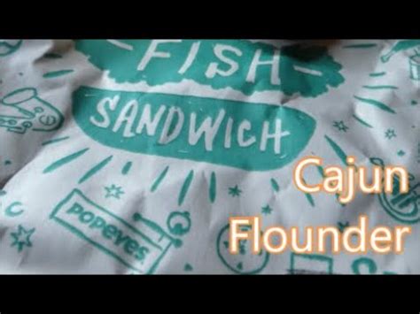 Popeyes Cajun Flounder Fish Sandwich Review Edition Youtube