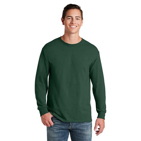 Jerzees Ls Dri Power Cotton Poly Long Sleeve T Shirt Forest