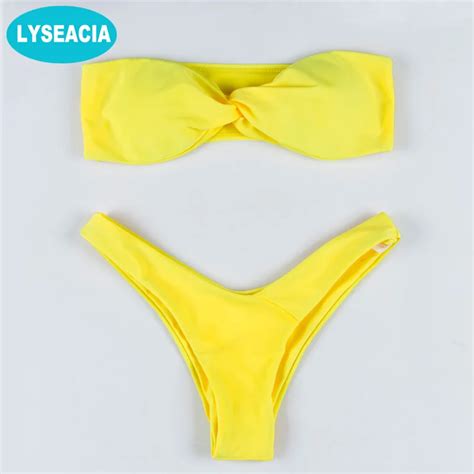 LYSEACIA Brazilian Bikini 2018 Women Strapless Micro Bikinis Swimsuit