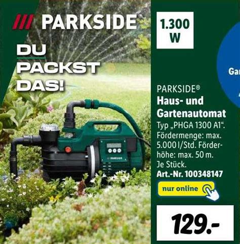 Parkside Haus Und Gartenautomat Angebot Bei Lidl Prospekte De