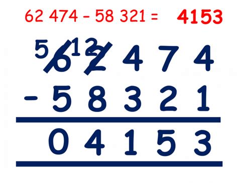 Subtract Two Large Numbers Using Column Method And Exchanging