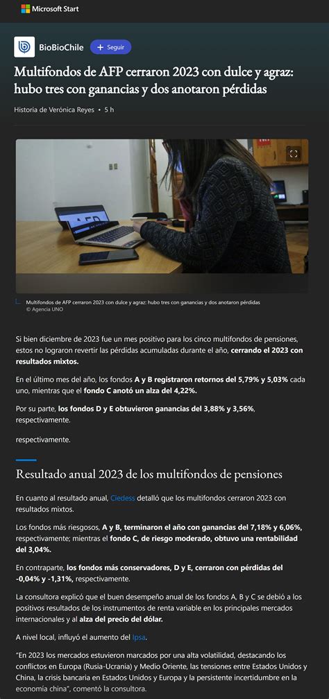 Ciedess En MSN Noticias Multifondos De AFP Cerraron 2023 Con Dulce Y