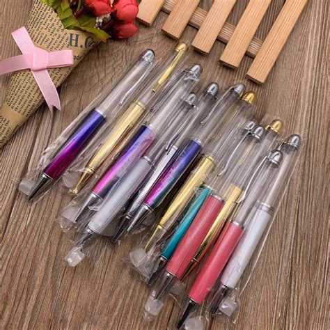 Fillable Big Thicker Empty Barrel Metal Pen Glitter Floated Paillette