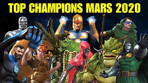 Top Champions Mars 2020 Classement Des 170 Champions Marvel Contest Of Champions Youtube