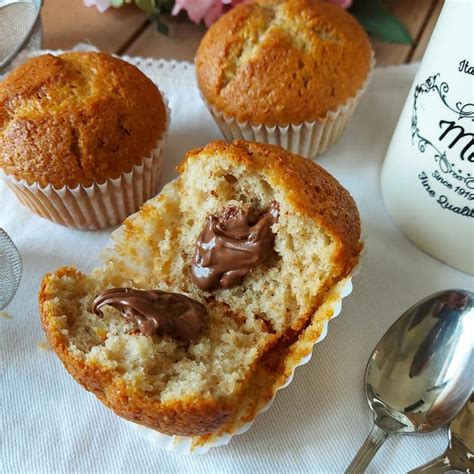 MUFFIN INTEGRALE CON NUTELLA dolce ripieno senza burro Cucinare è