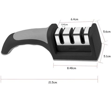 Afiador De Faca 3 Estágios Cozinha Profissional Afiar Pedra De Amolar