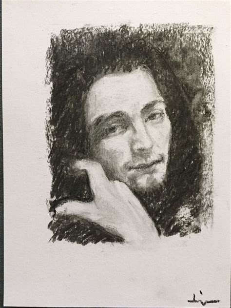 Study from Gustave Courbet Lhomme à la ceinture 2017 Charcoal