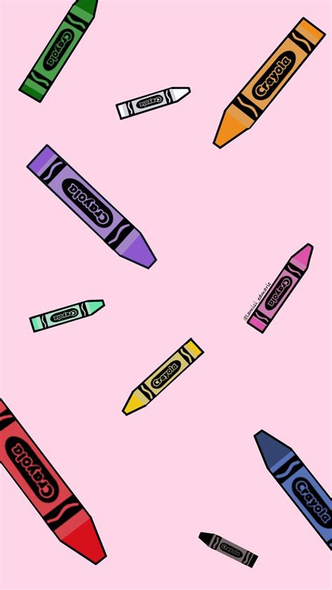 Beautiful Crayons Or Crayola Wallpaper For Teachers Made By Me With