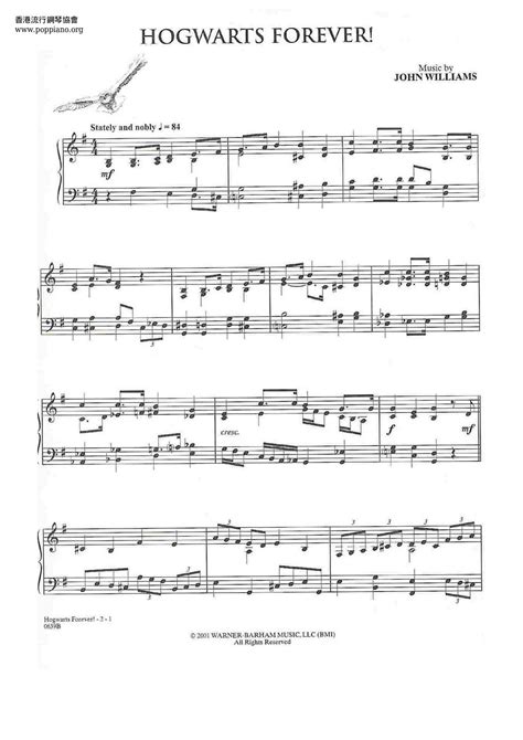 John Williams Harry Potter Hogwarts Forever Sheet Music Pdf Free