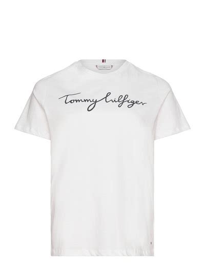 Tommy Hilfiger Crv Reg C Nk Signature Tee Ss T Shirts Boozt