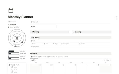 2024 25 Minimalistic Monthly Planner Template By Hafsah I Notion