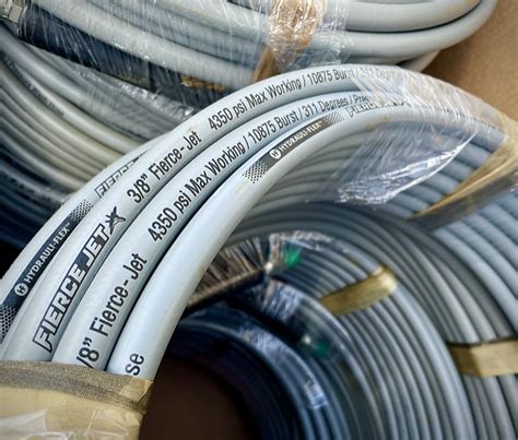 Fierce Jet 100ft 4350PSI 3 8 Hose Single Wire High Pressure Hose TPWS