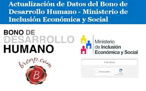 Actualización de Datos del Bono de Desarrollo Humano MIES 2024 ecu11