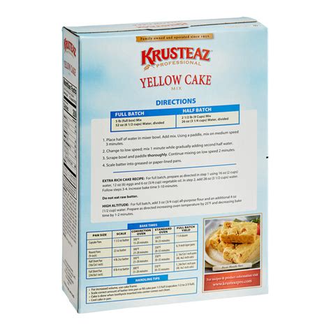 Krusteaz Professional 5 Lb Yellow Cake Mix 6 Case