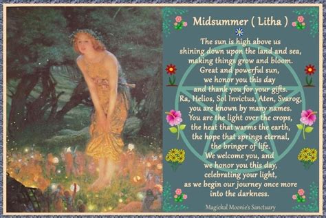 Midsummer Litha Summer Solstice Summer Solstice Ritual Litha