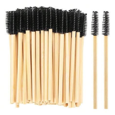 Pi Ces Baguettes Mascara Jetables Brosses Bambou Spooly Pour