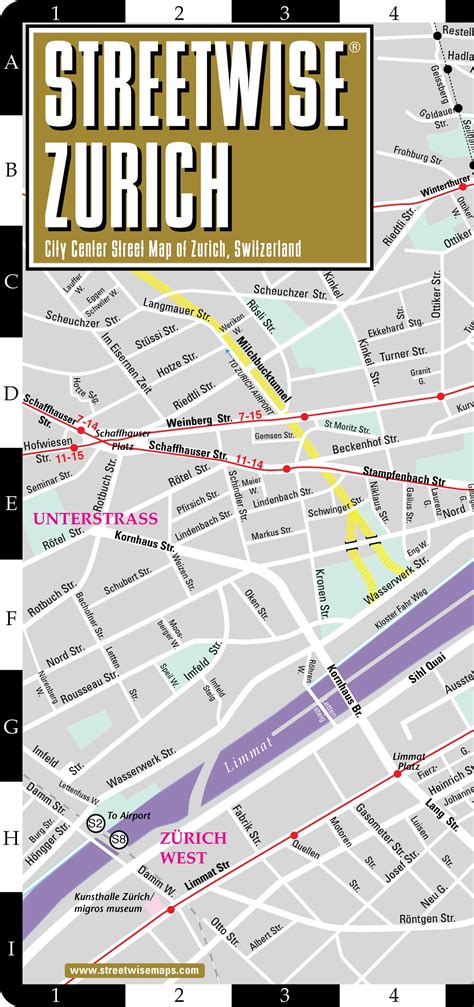 Streetwise Zurich Map - Laminated City Center Street Map of Zurich ...