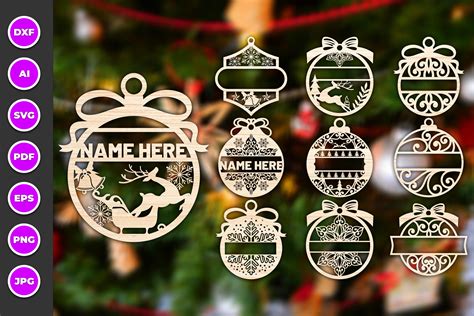 Christmas Ornament Laser Cut Svg Bundle2 Graphic By LaijuAkter