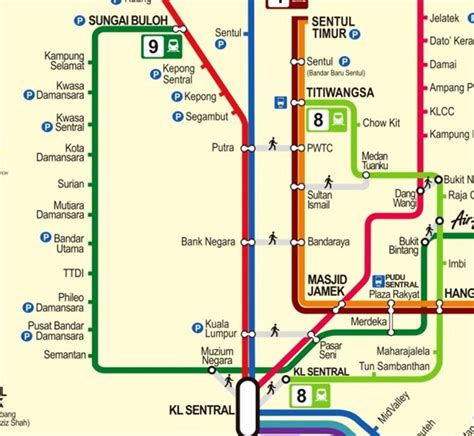 Kl MRT Route Map