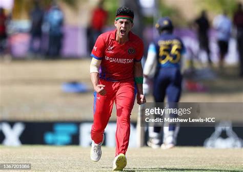 Naveed Zadran Of Afghanistan Celebrates The Wicket Of Anjala Bandara