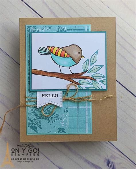 Fun Handmade Card Design With Patterned Paper And A Card Sketch On Y