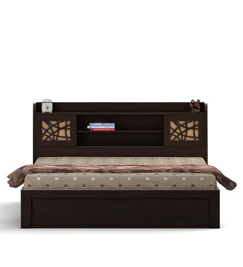 Buy Kosmo Mayflower Queen Size Bed In Vermount Woodpore Finish With Box