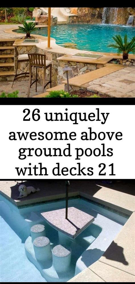 26 Uniquely Awesome Above Ground Pools With Decks 21 In Ground Pools Above Ground Pool Pool