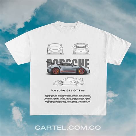 CAMISETA SEMI OVERSIZE PORSCHE 911 GT3 RS Cartel