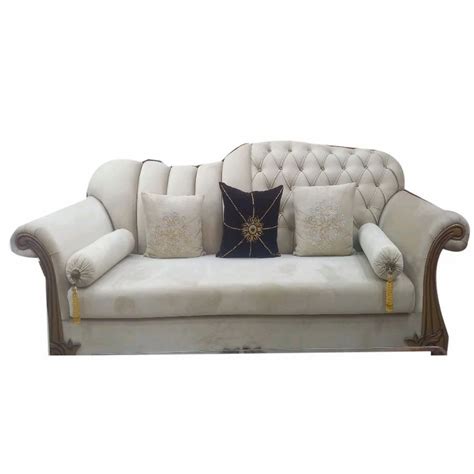 3 Seater Rectangular Living Room Cream Sofa Rexin At Rs 70000 Piece In