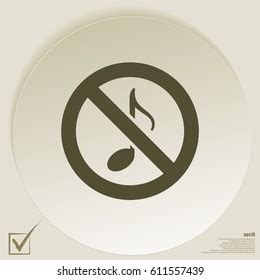 No Music Sign Stock Vector (Royalty Free) 611557439 | Shutterstock