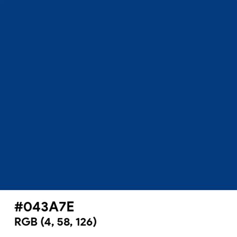 Dark Azure Color Hex Code Is 043a7e