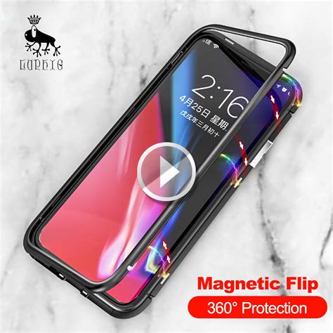 Luphie Magnetic Case For IPhone X 8 Plus 7 6 6s Plus Luxury Metal