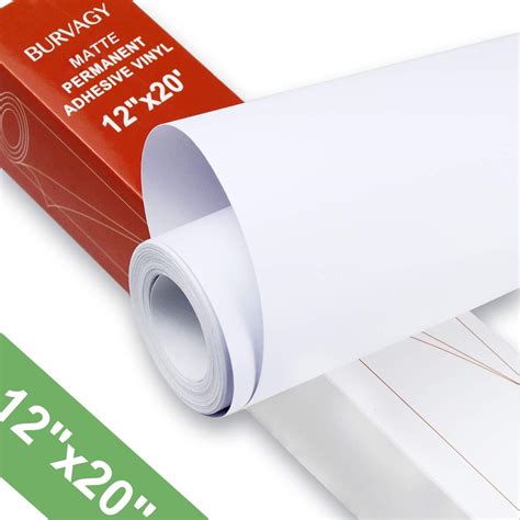 Matte White Permanent Adhesive Vinyl Roll By Feet Amazon Co Uk