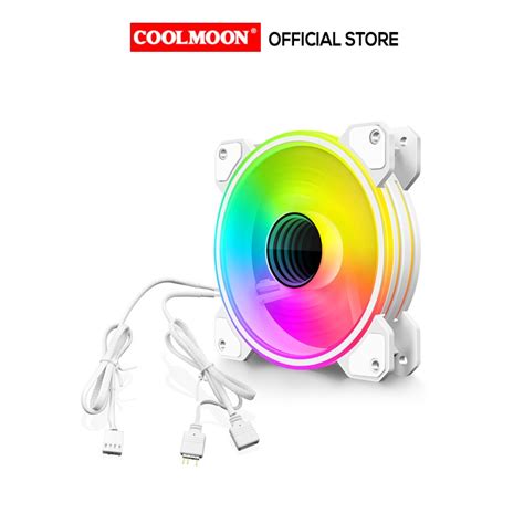 Quạt Tản Nhiệt Fan Case Led RGB Coolmoon WF1 ARGB Màu Trắng