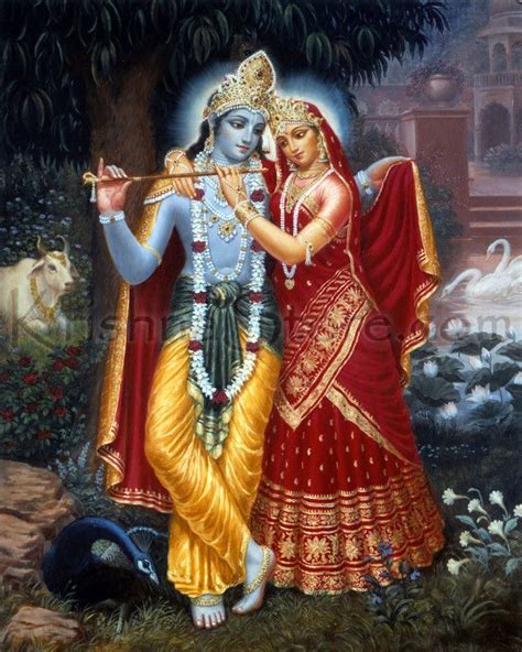 Radha And Krishna Red Dress Painting Radha Krishna Art Hindu Art