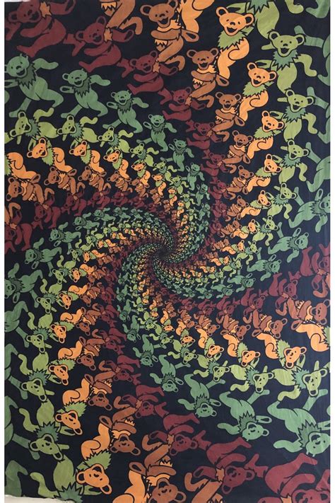 Grateful Dead Dancing Bears Wood Spiral Tapestry – Sunshine Daydream