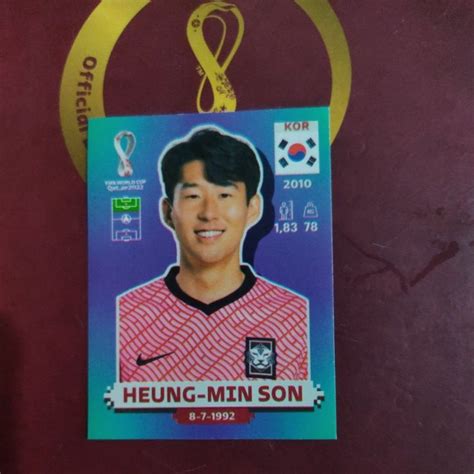 Figurinha Heung Min Son KOR19 Original Panini Copa Qatar 2022 Shopee