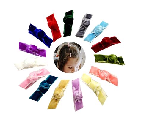 Velvet Hair Snap Clip, Small Hair Bow ,Mini Snap Hair Clips 100pcs-in ...