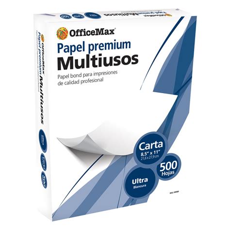 Papel Plus Multiusos Tama¦o Carta Resmas De 500 Hojas Papel Impresión