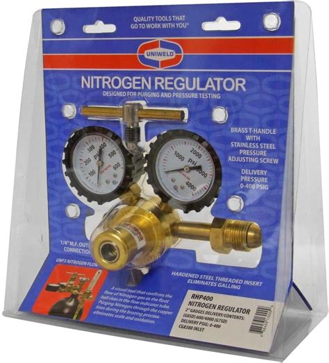 Uniweld RHP400 Regulador de nitrógeno con 0 400PSI de presión