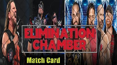 Wwe Elimination Chamber 2020 Matches And Match Card Wwe Elimination