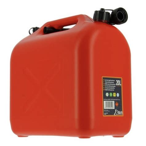 Jerrican plastique 20 Litres homologué hydrocarbures essence gasoil