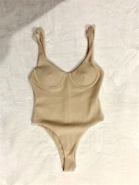 Nude High Waisted One Piece Women S Fashion Swimwear Bikinis